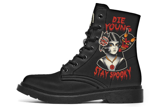 Die Young Stay Spooky Boots