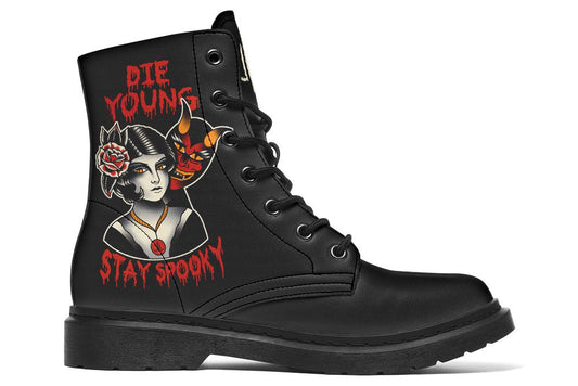 Die Young Stay Spooky Boots