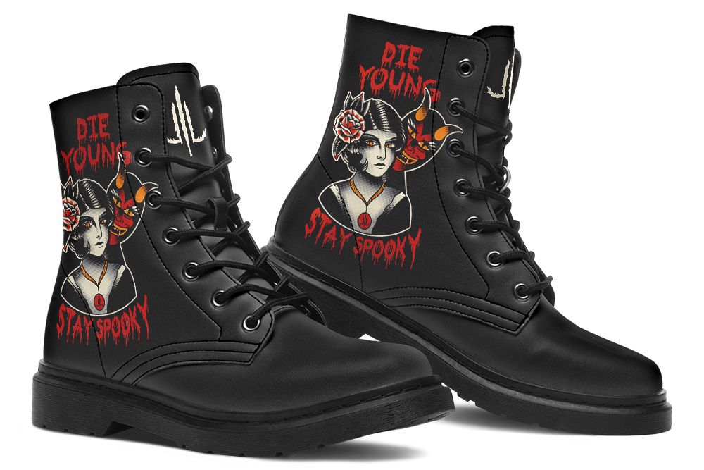 Die Young Stay Spooky Boots