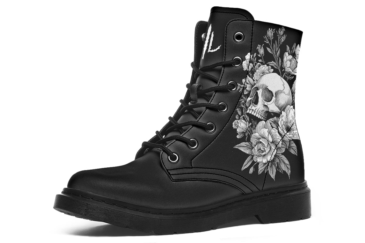 Flowering Skull Boots