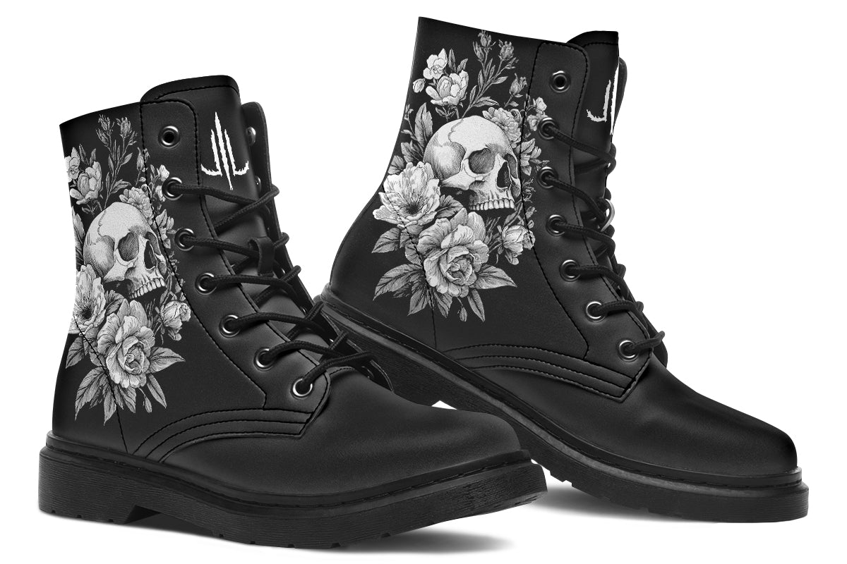 Flowering Skull Boots
