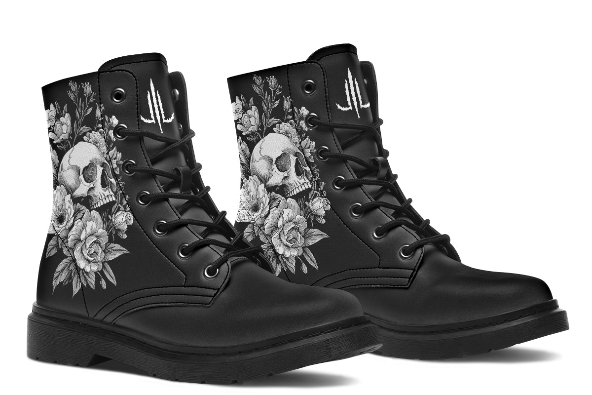 Flowering Skull Boots