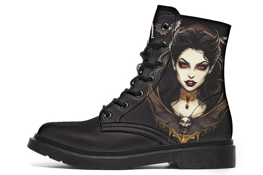Neo Traditional Vampire Girl Boots