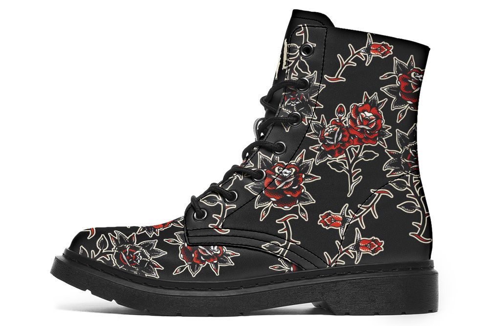 Rose Pattern Boots