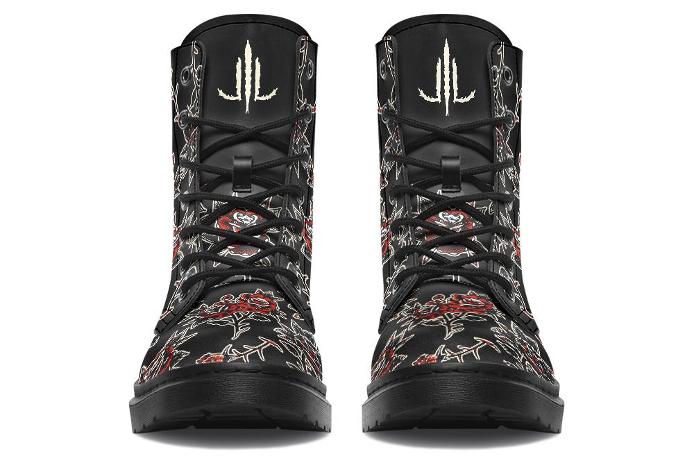 Rose Pattern Boots