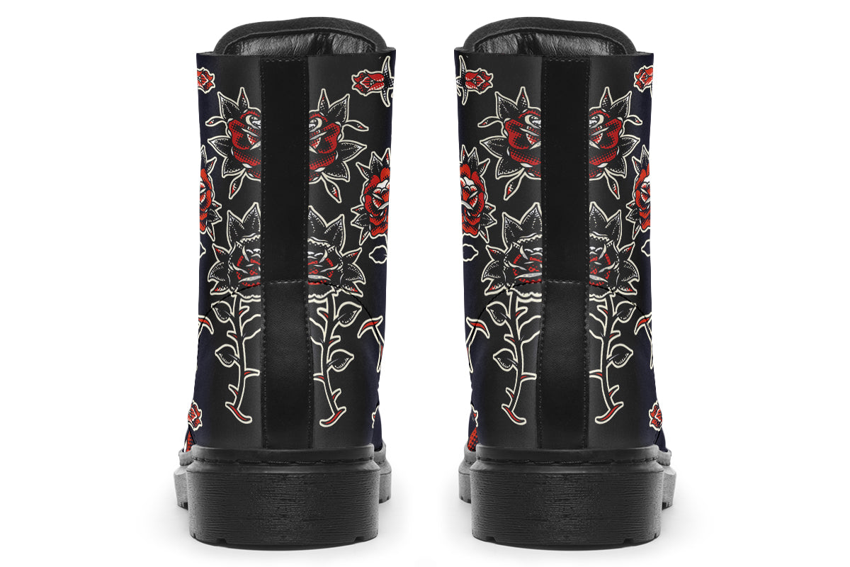 Rose Pattern Boots