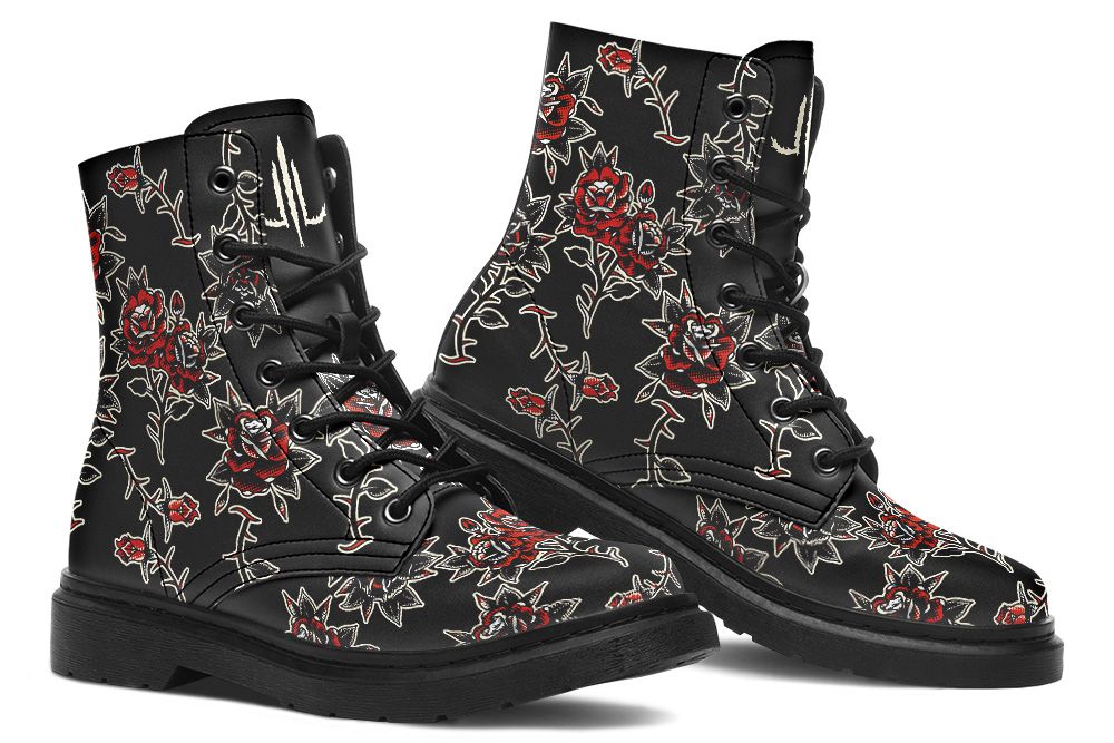 Rose Pattern Boots