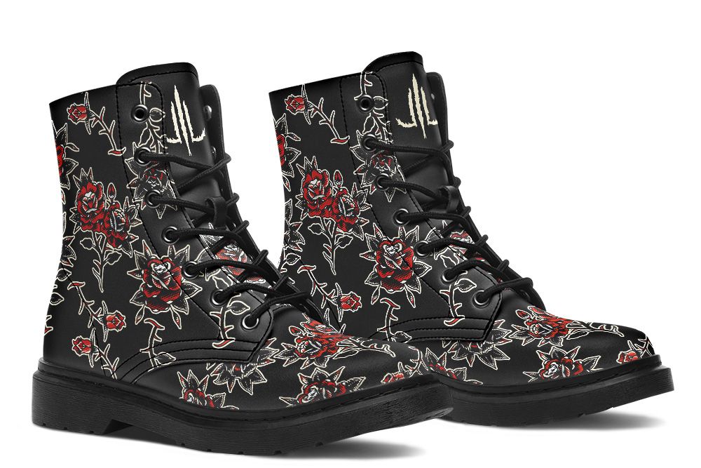 Rose Pattern Boots