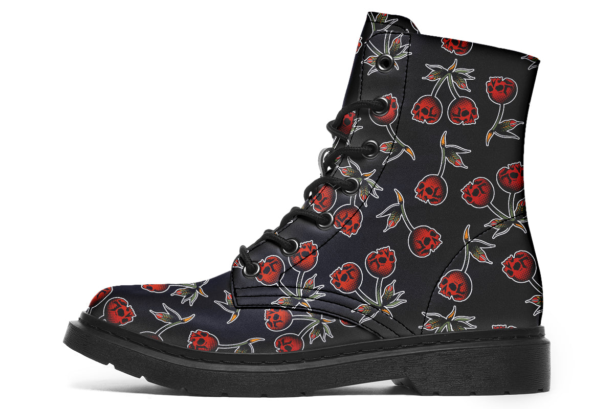 Skull Cherry Boots