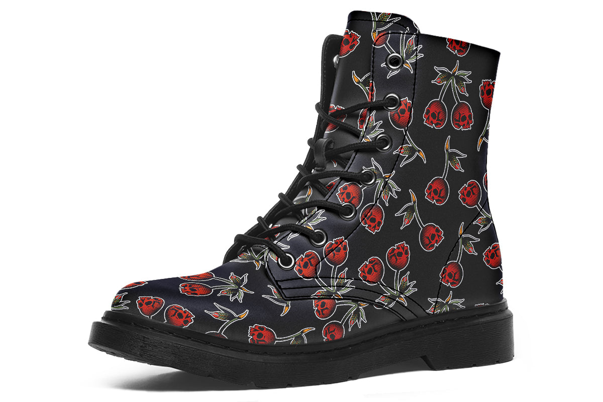 Skull Cherry Boots