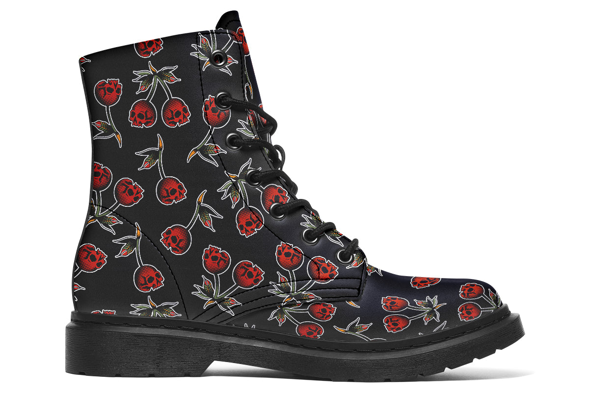 Skull Cherry Boots