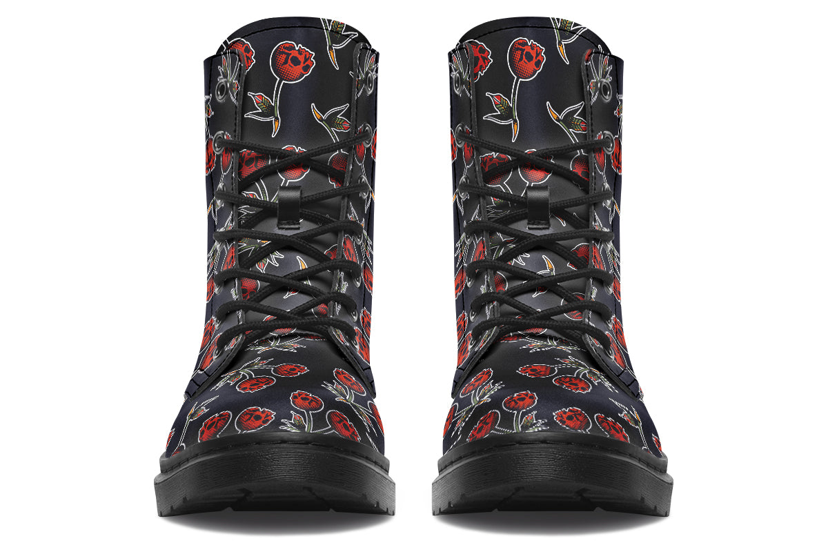 Skull Cherry Boots