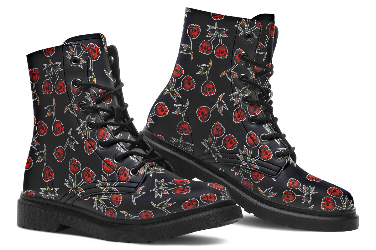 Skull Cherry Boots