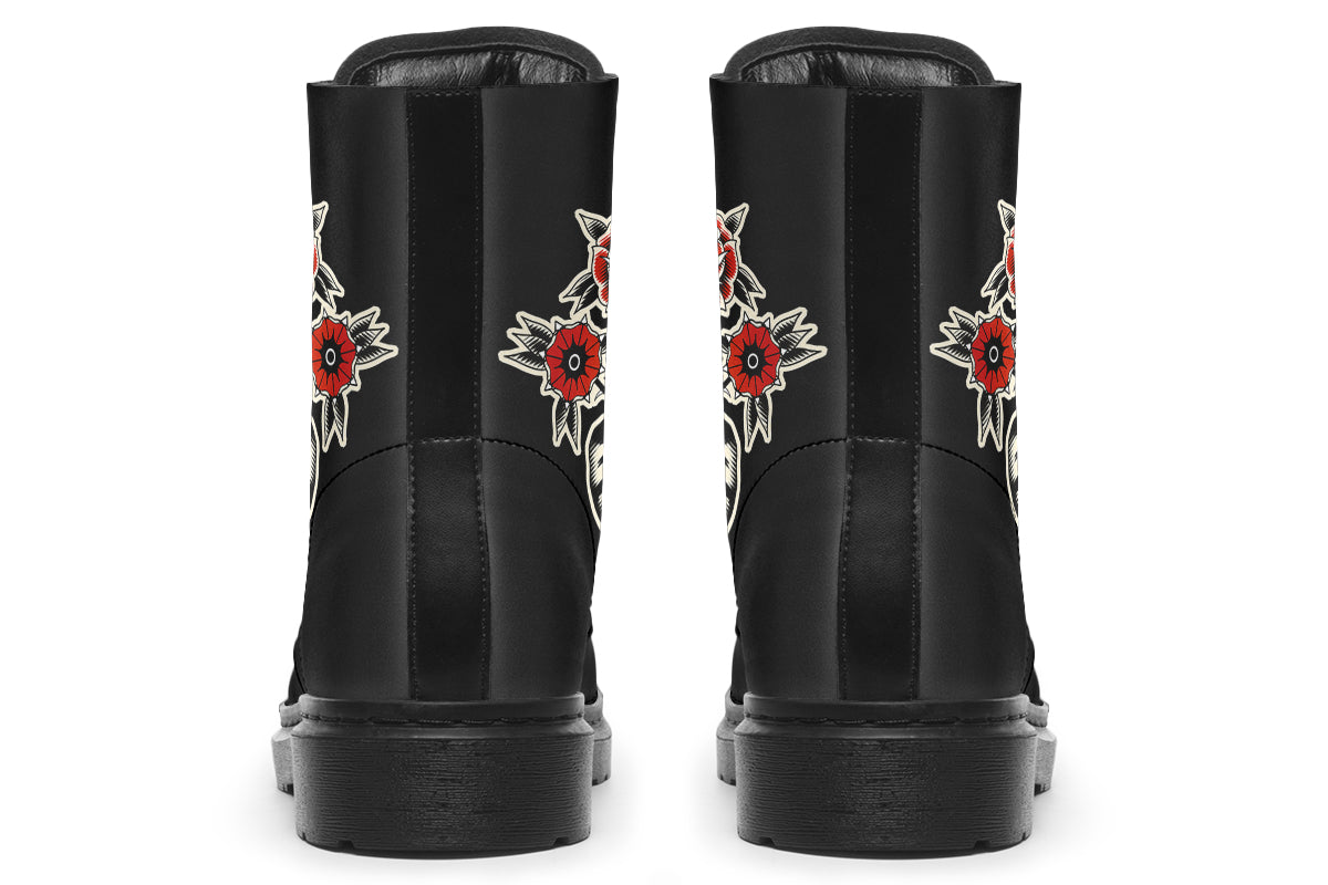 Skull Flowers Boots