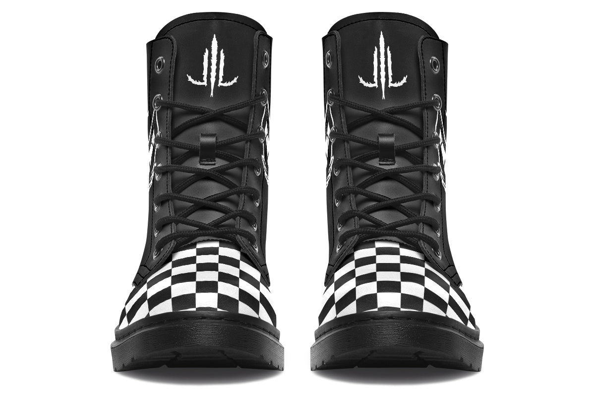 Traditional Checkered Bats Boots