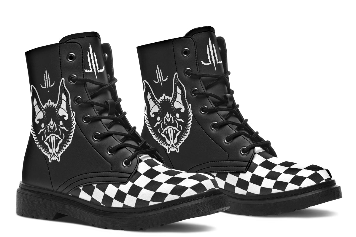 Traditional Checkered Bats Boots