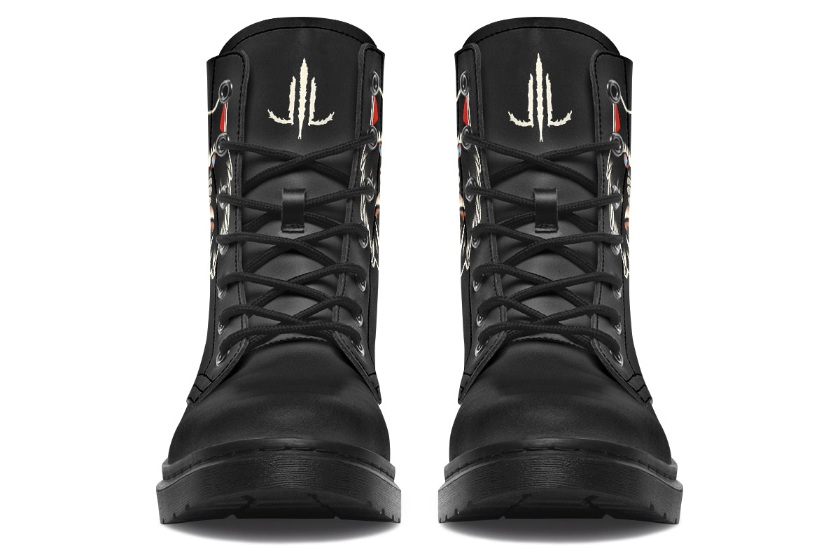 Wolf Cowl Girl Head Boots