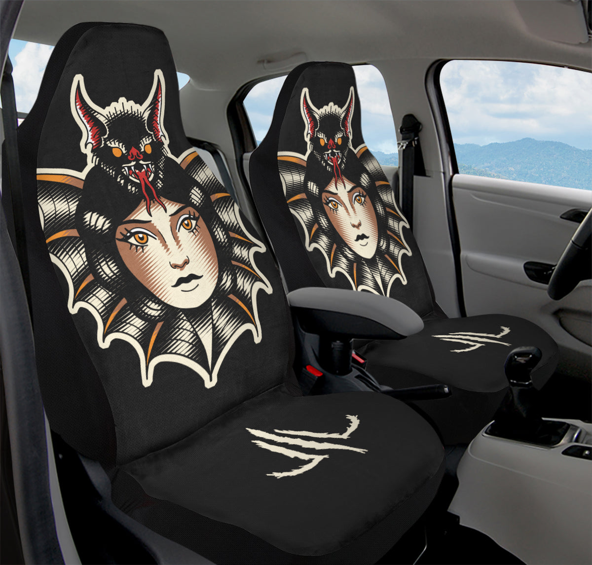 Bat Lady Car Seat Covers