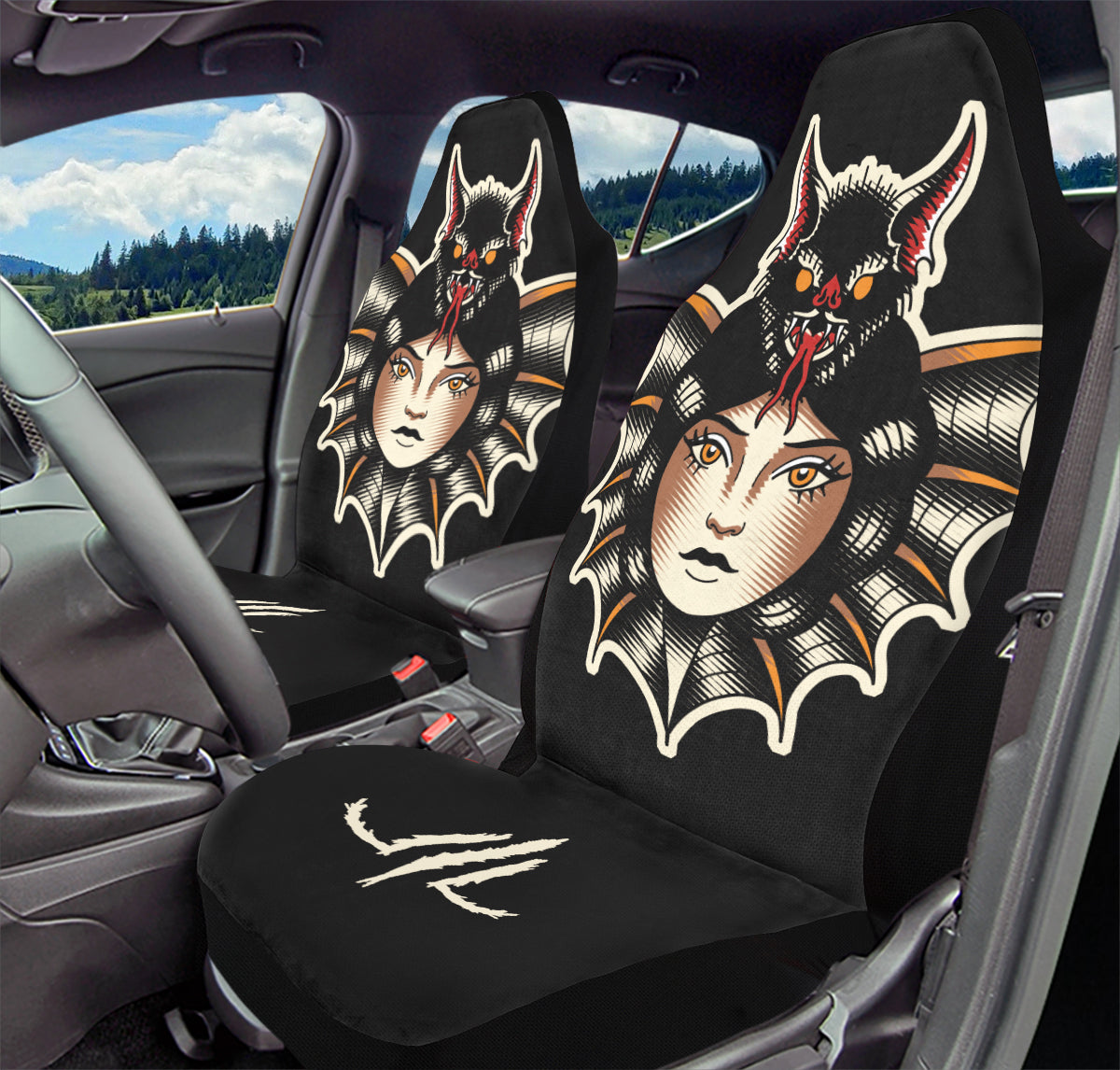 Bat Lady Car Seat Covers