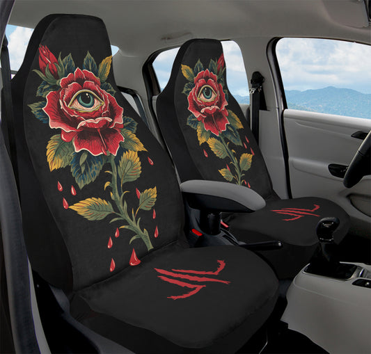Bleeding Eye Rose Car Seat Cover