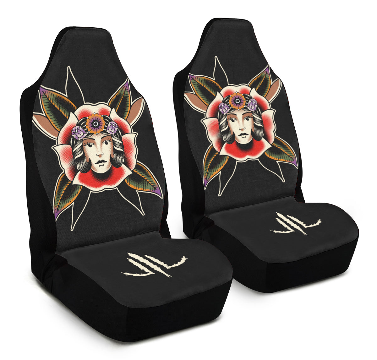 Blooming Girl Head Car Seat Covers