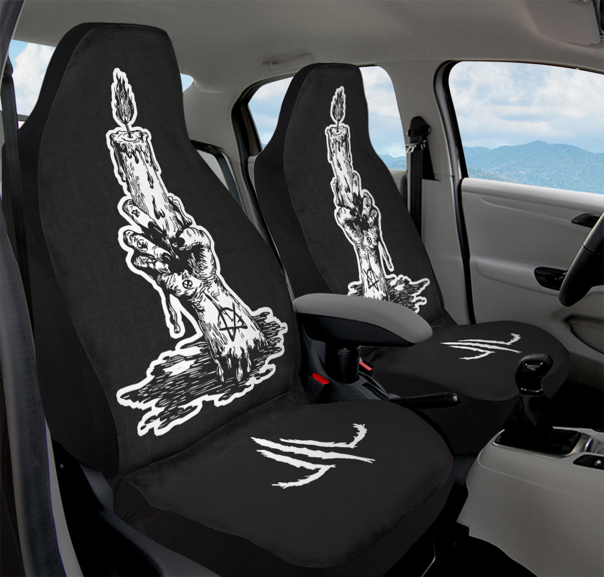 Candle Of Devotion Car Seat Cover - Last Light Apparel