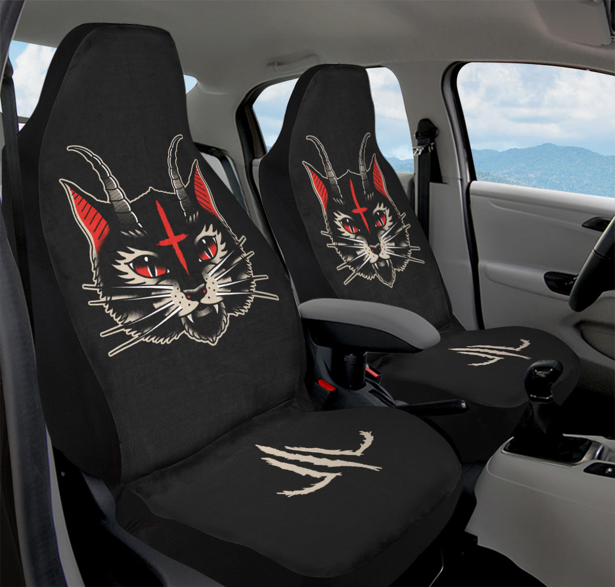 Cat Demon Car Seat Covers