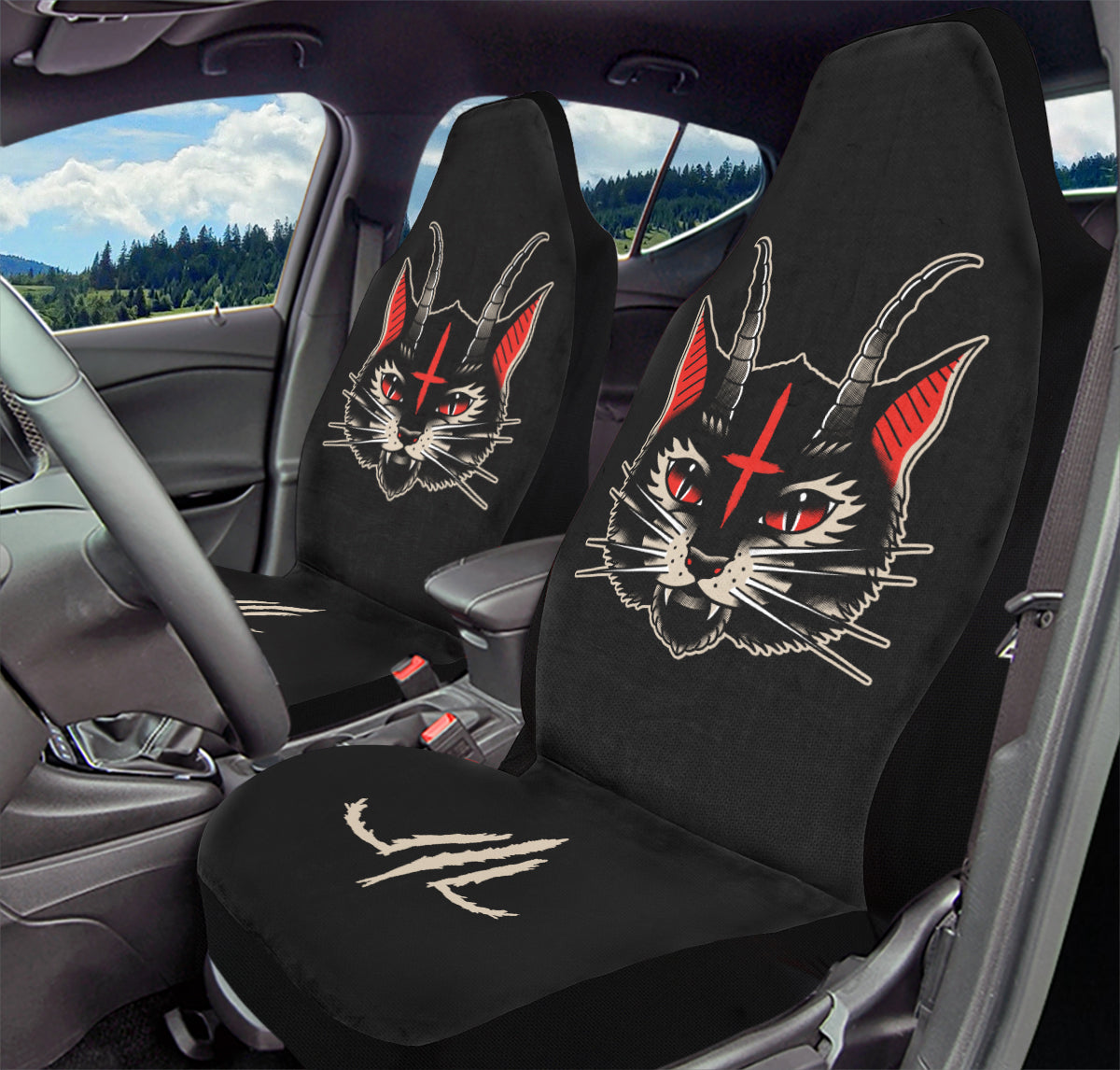 Cat Demon Car Seat Covers