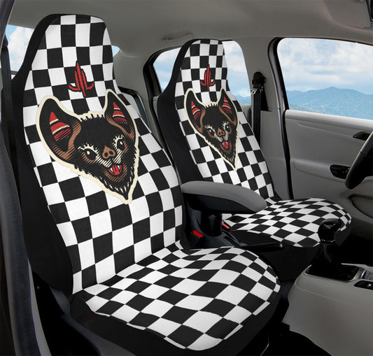 Checkered Bats V2 Car Seat Covers