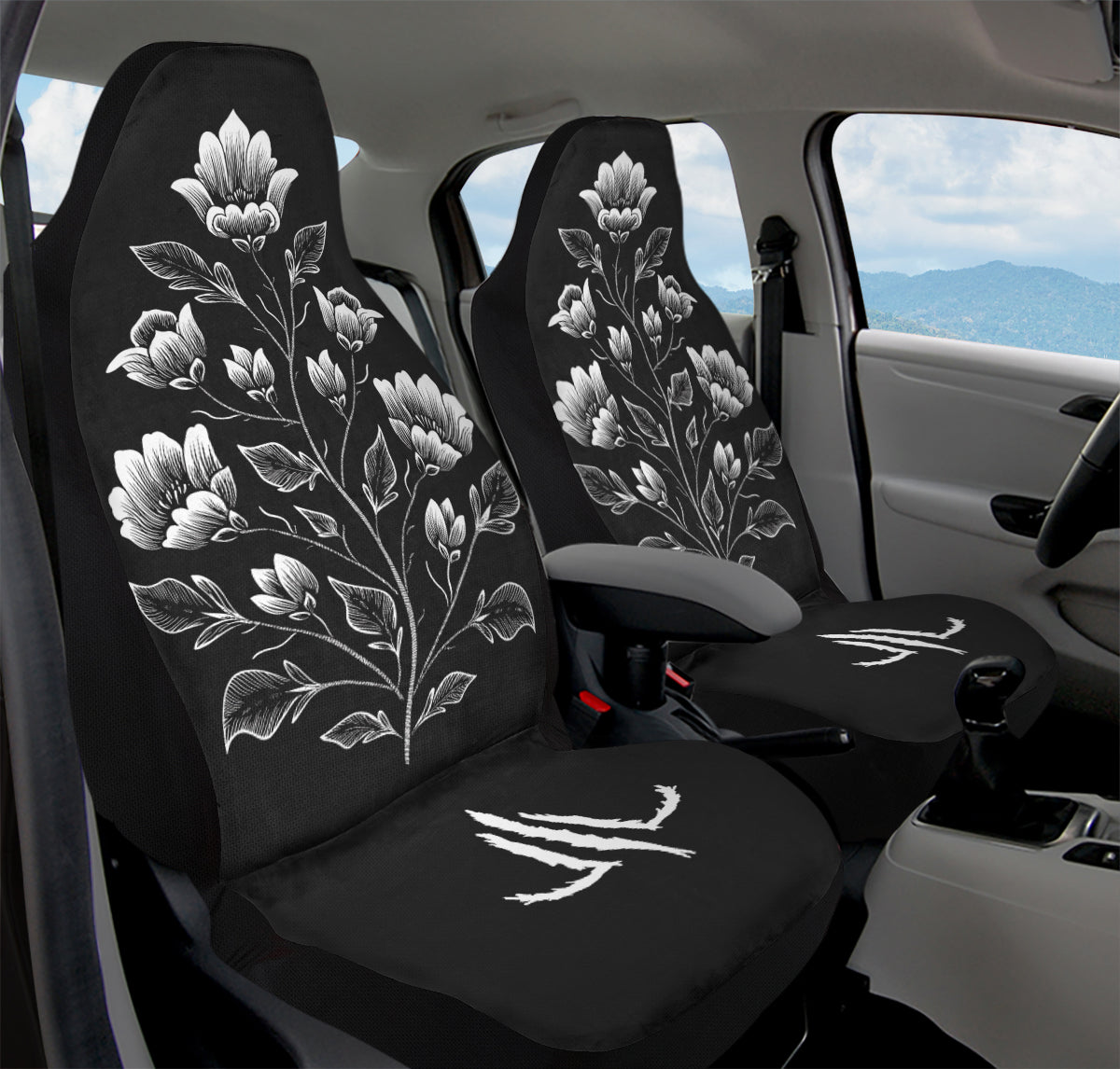 Floral Minimalist Car Seat Cover