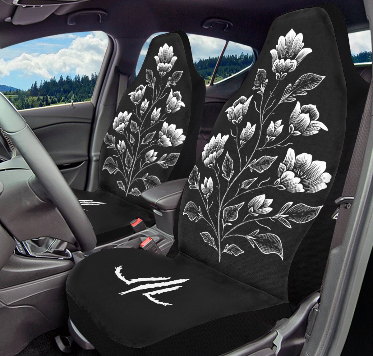 Floral Minimalist Car Seat Cover