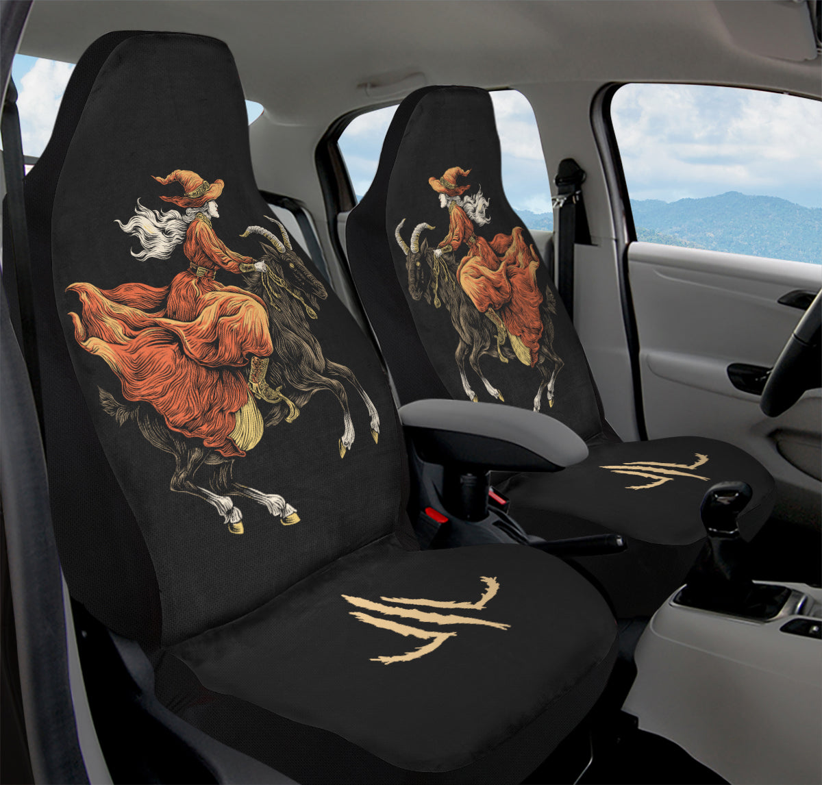 Goat Witch Car Seat Cover
