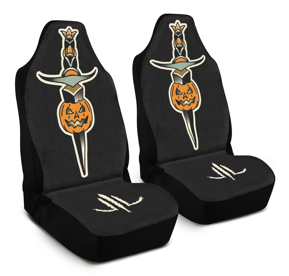 Pumpkin Dagger Car Seat Covers