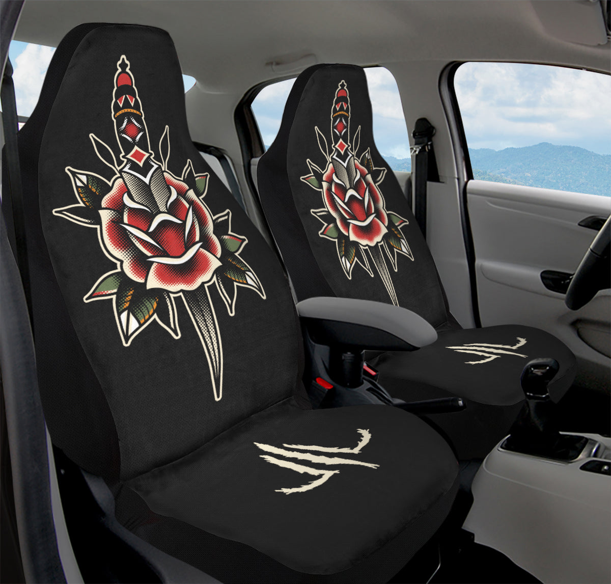 Rose Dagger Car Seat Covers