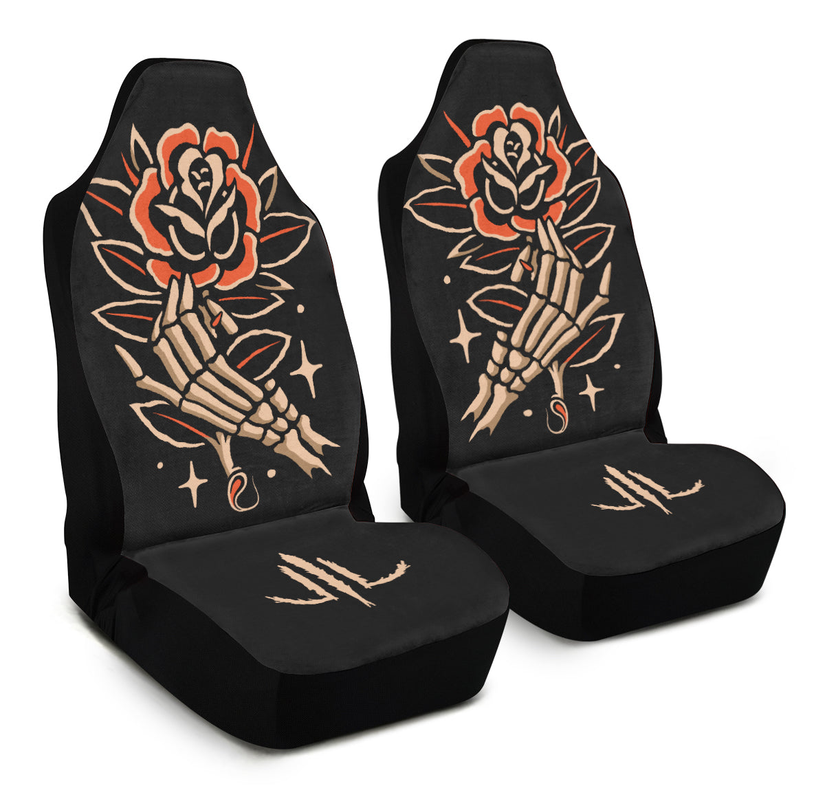 Skeleton Hands Car Seat Covers