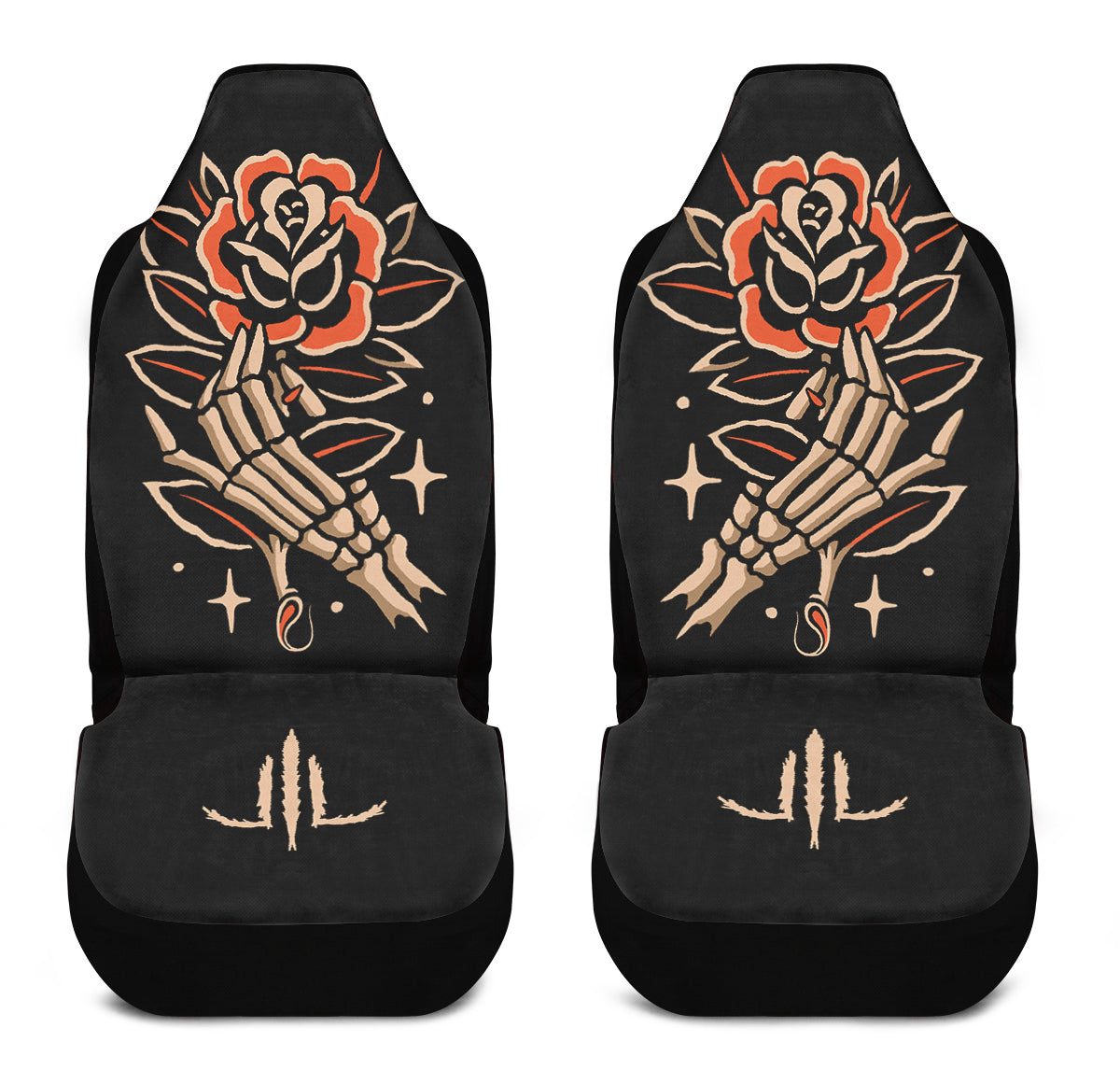 Skeleton Hands Car Seat Covers