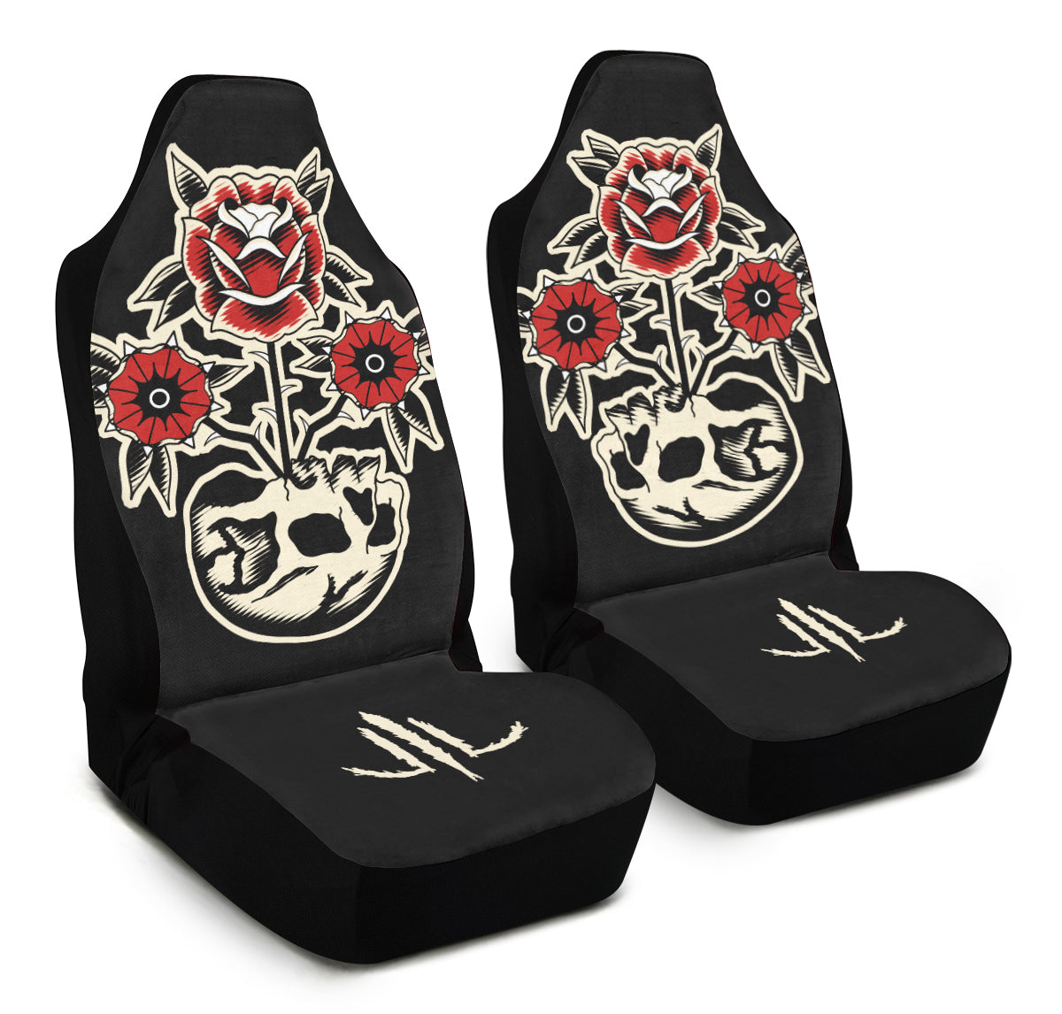 Skull Flowers Car Seat Covers