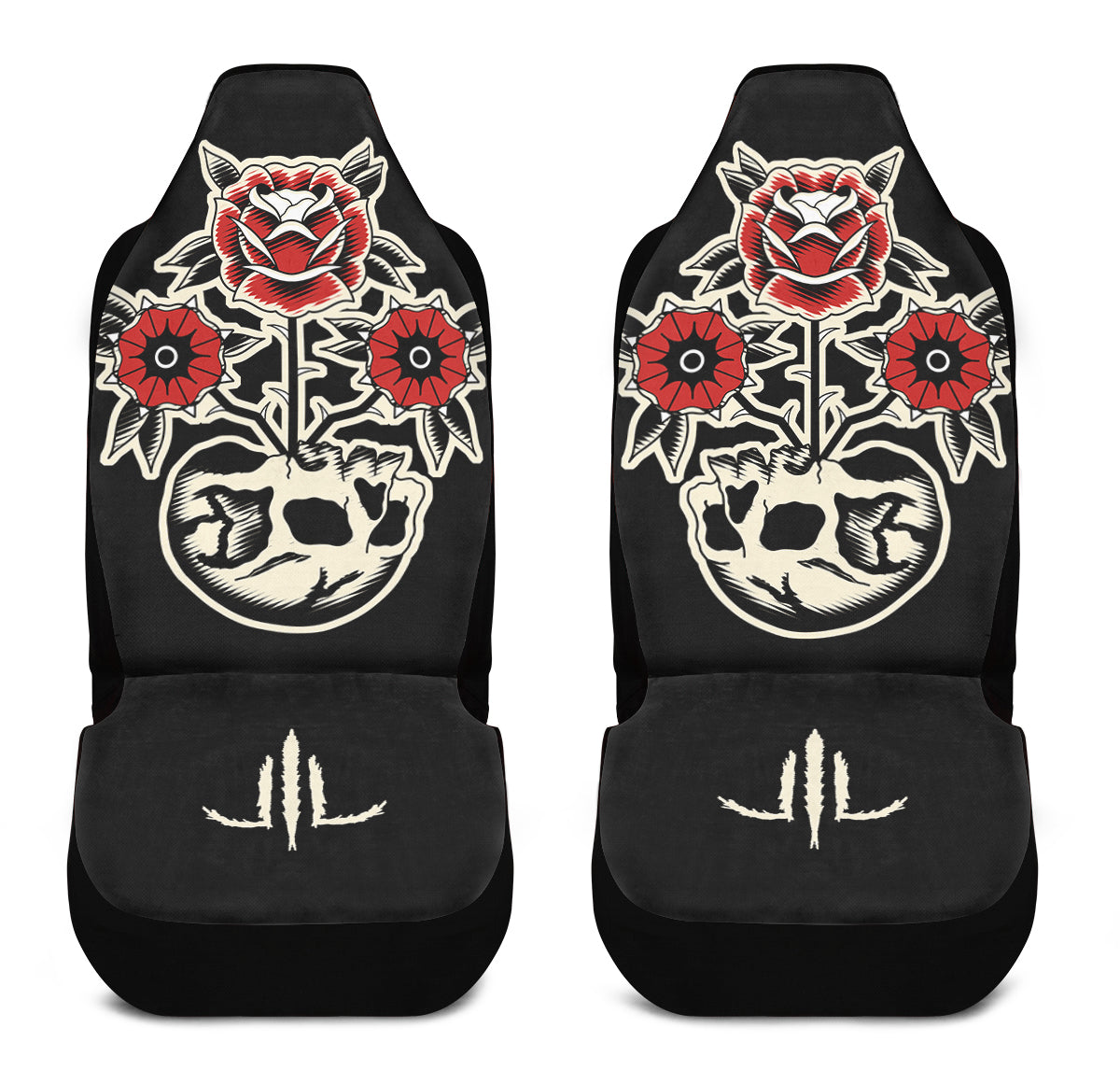 Skull Flowers Car Seat Covers