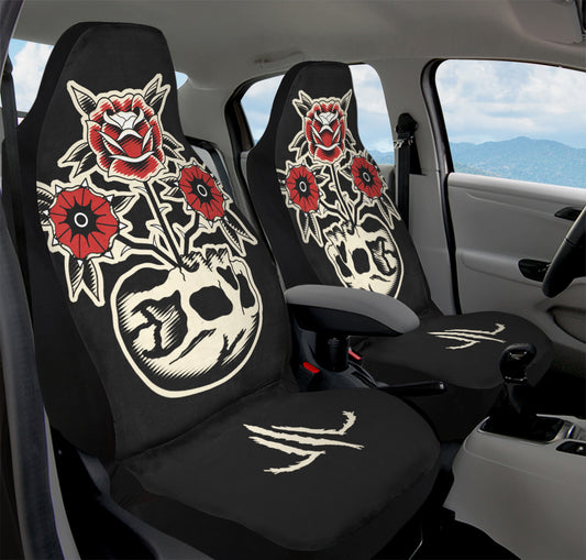 Skull Flowers Car Seat Covers