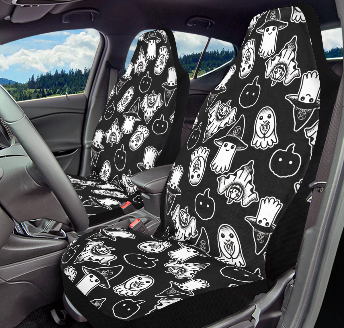 Spooky Ghosts Car Seat Covers