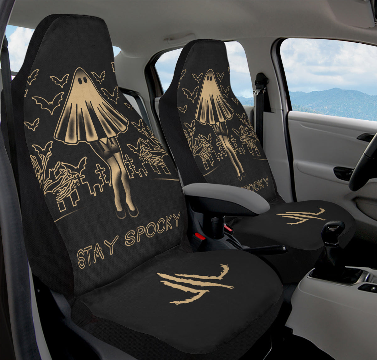 Stay Spooky Car Seat Covers