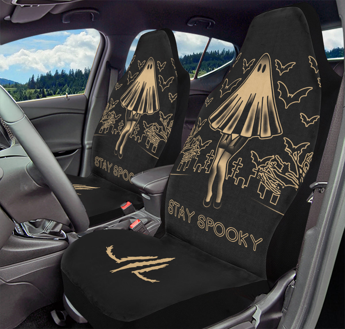 Stay Spooky Car Seat Covers