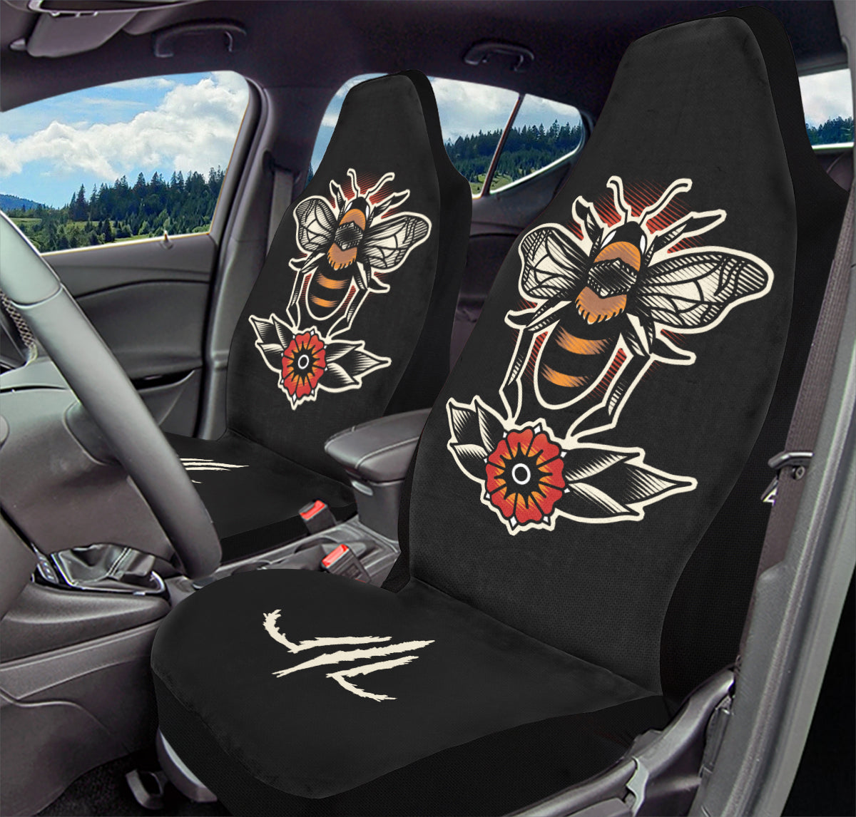 Traditional Bees Car Seat Covers