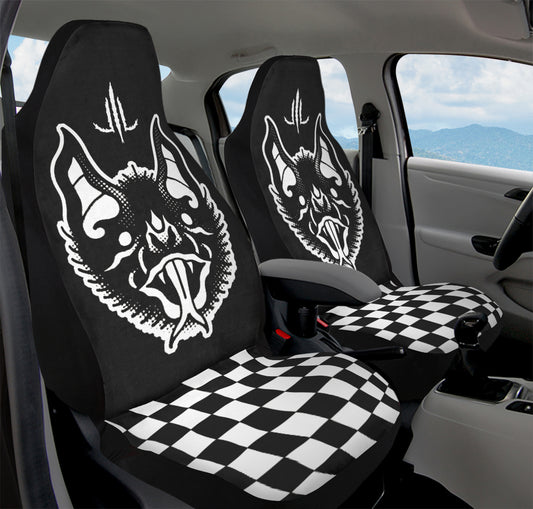 Traditional Checkered Bats Car Seat Covers