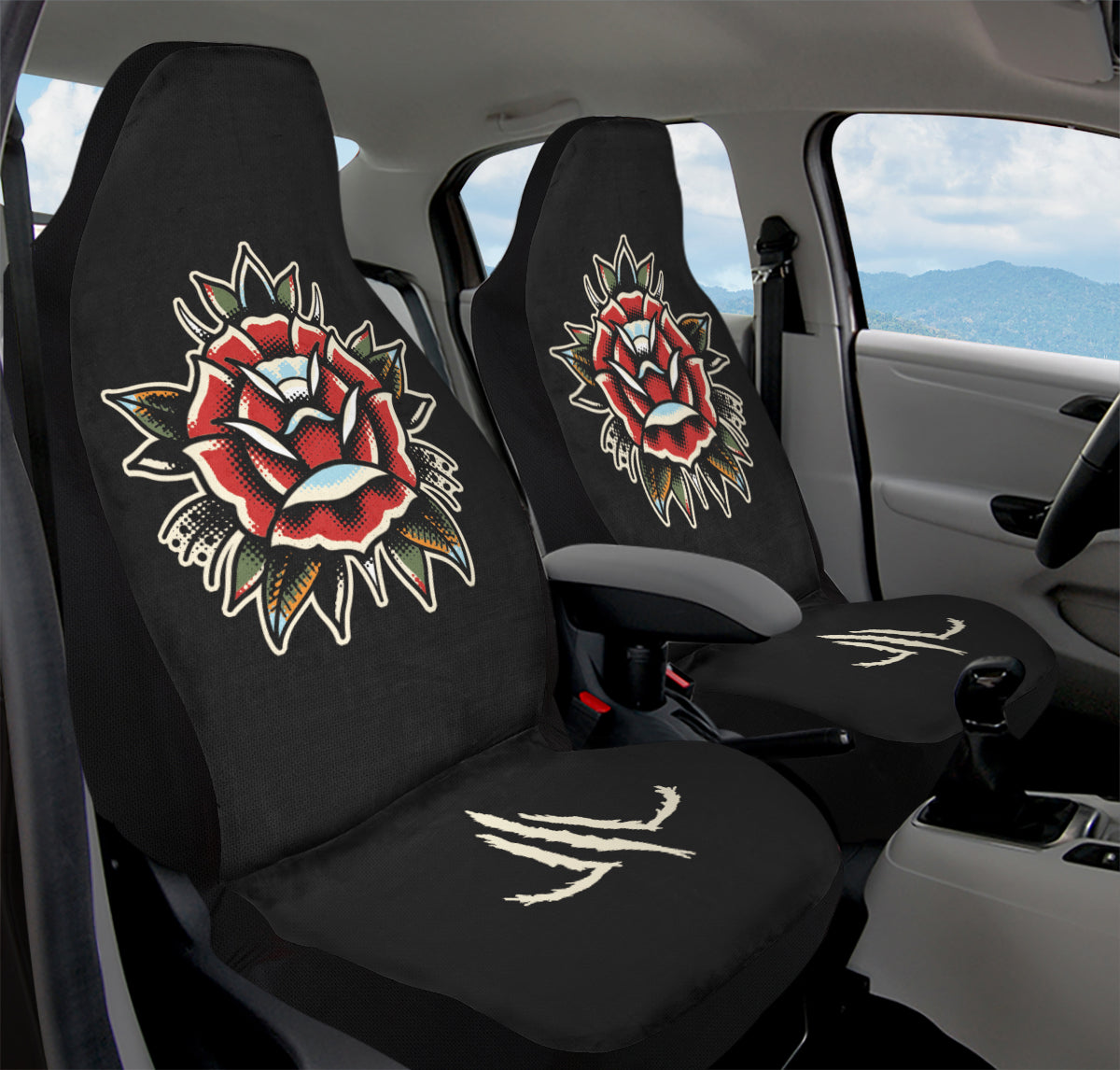 Traditional Rose Car Seat Covers