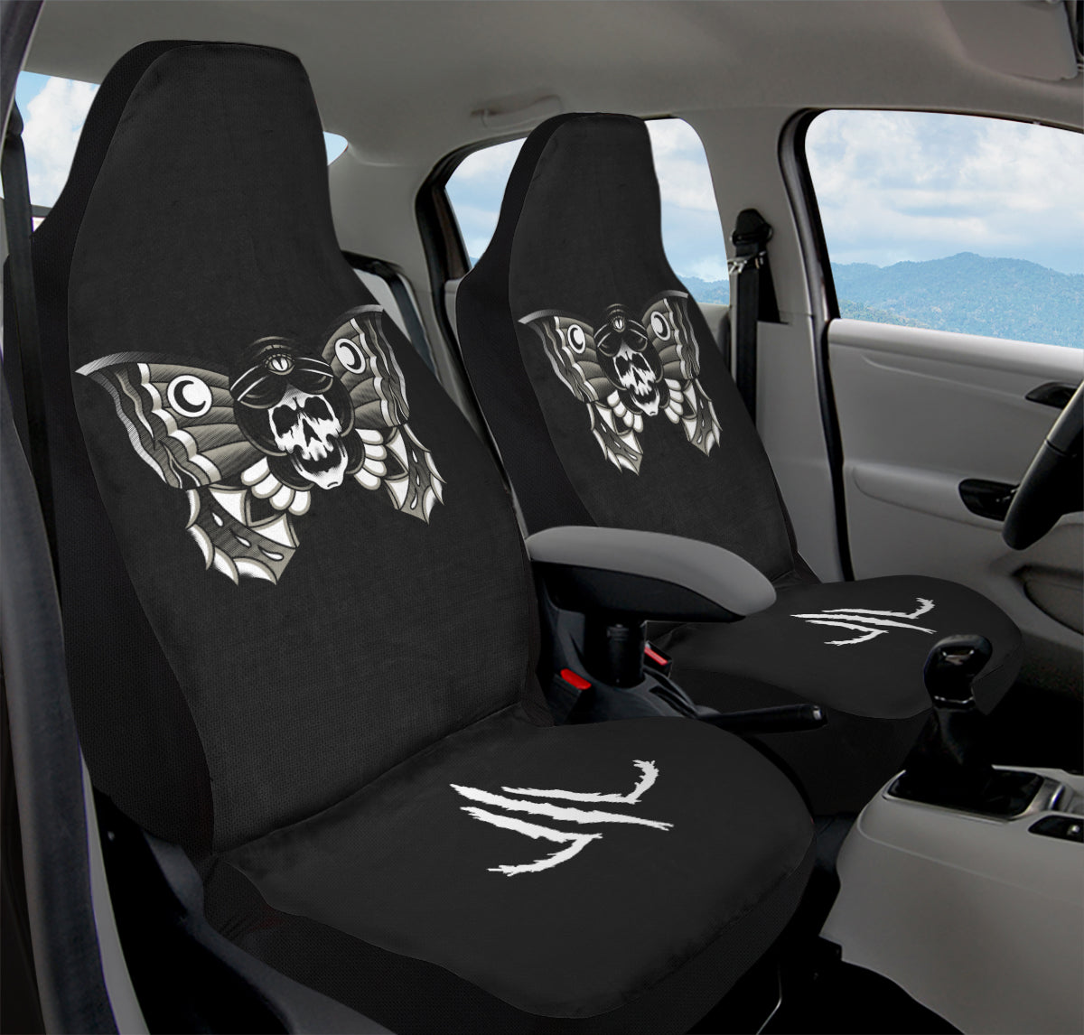 Undead Butterfly Girl Car Seat Covers