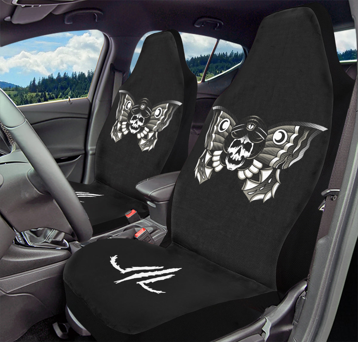 Undead Butterfly Girl Car Seat Covers