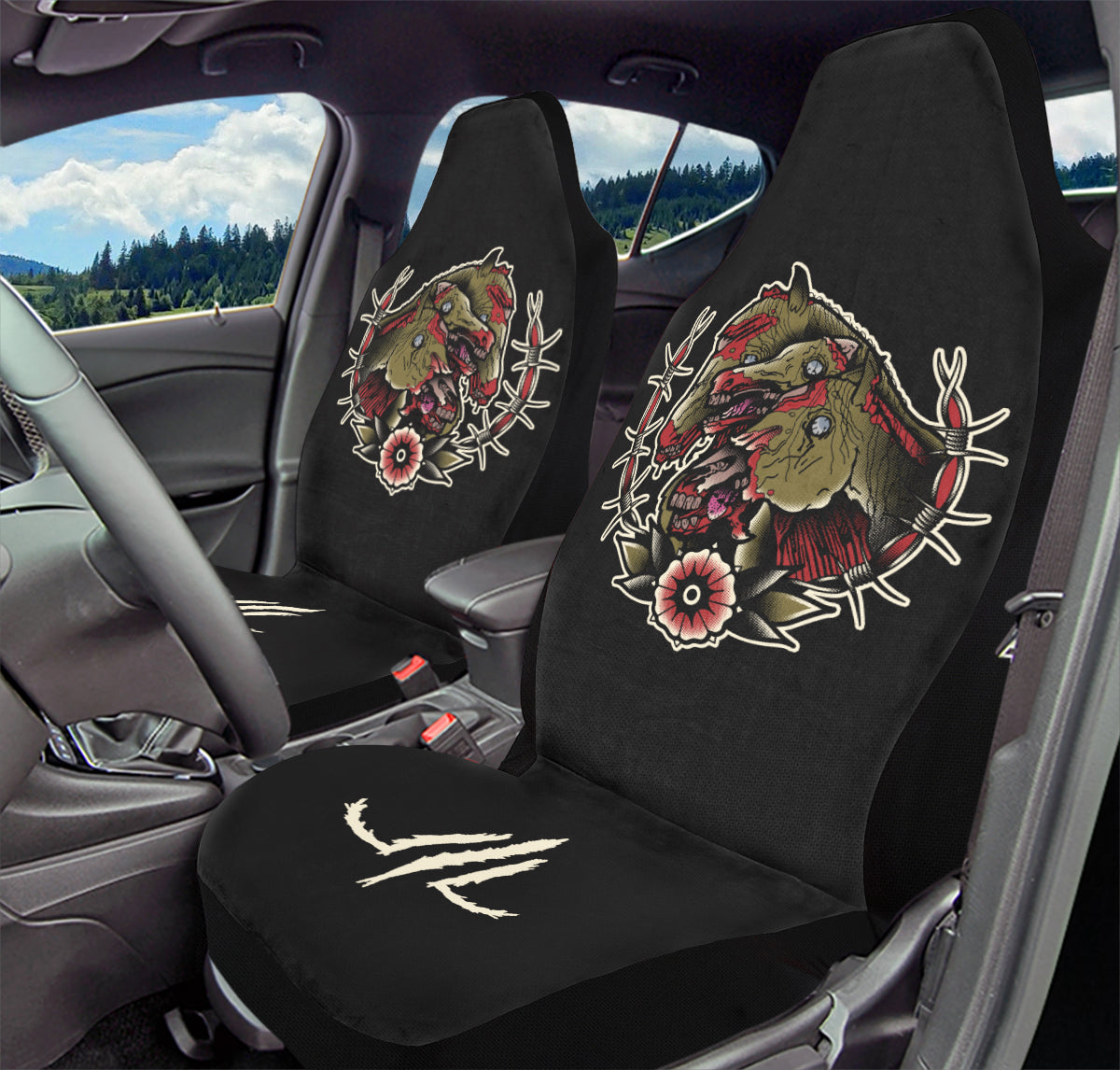 Undead Phaoroahs Horses Car Seat Covers