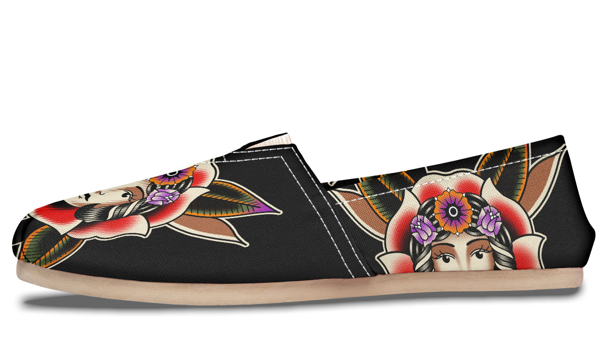 Blooming Girl Head Casual Shoes