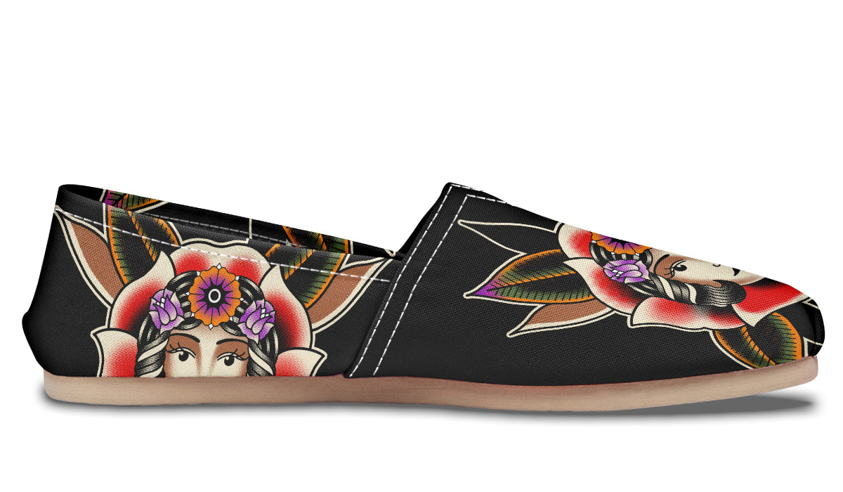 Blooming Girl Head Casual Shoes